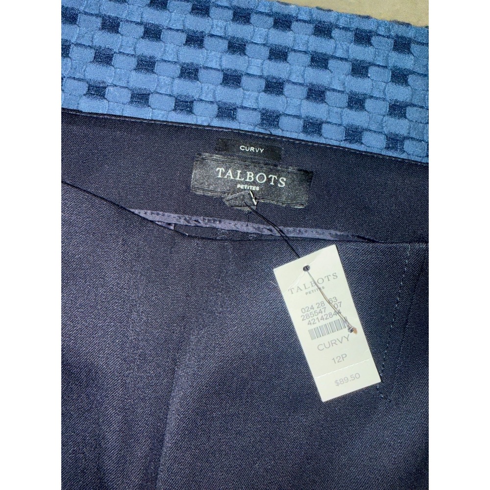 NEW TALBOTS Petites Curvy Dress Pant Trousers Career 12P Black NWT - Picture 2 of 6